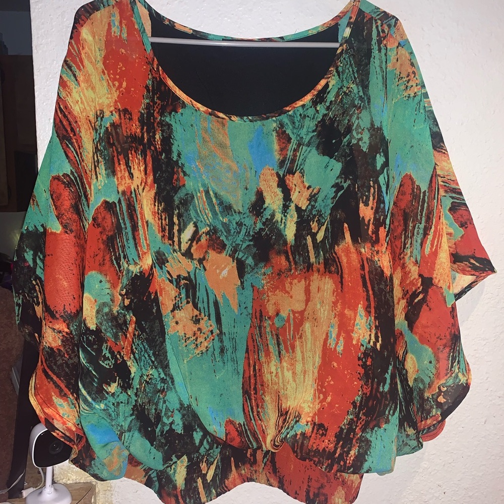 Multicolor Abstract Women's Blouse